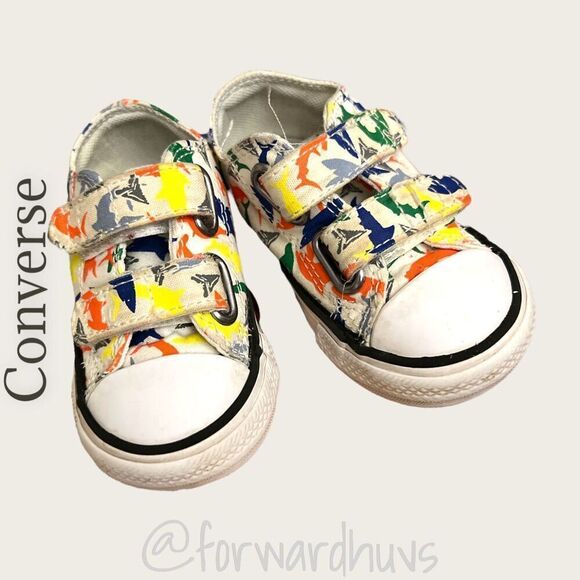 Converse Shark Week Shark Shoes Toddler Size 5 - Picture 1 of 8